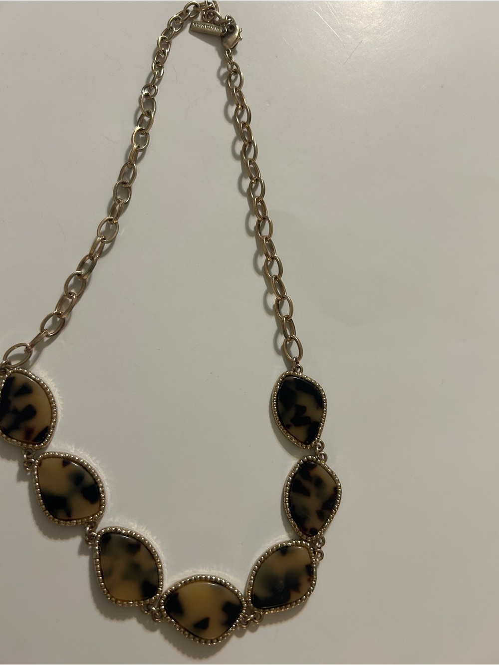 Sugarfix by BaubleBar Tortoiseshell Teardrop Bib Statement Necklace Gold